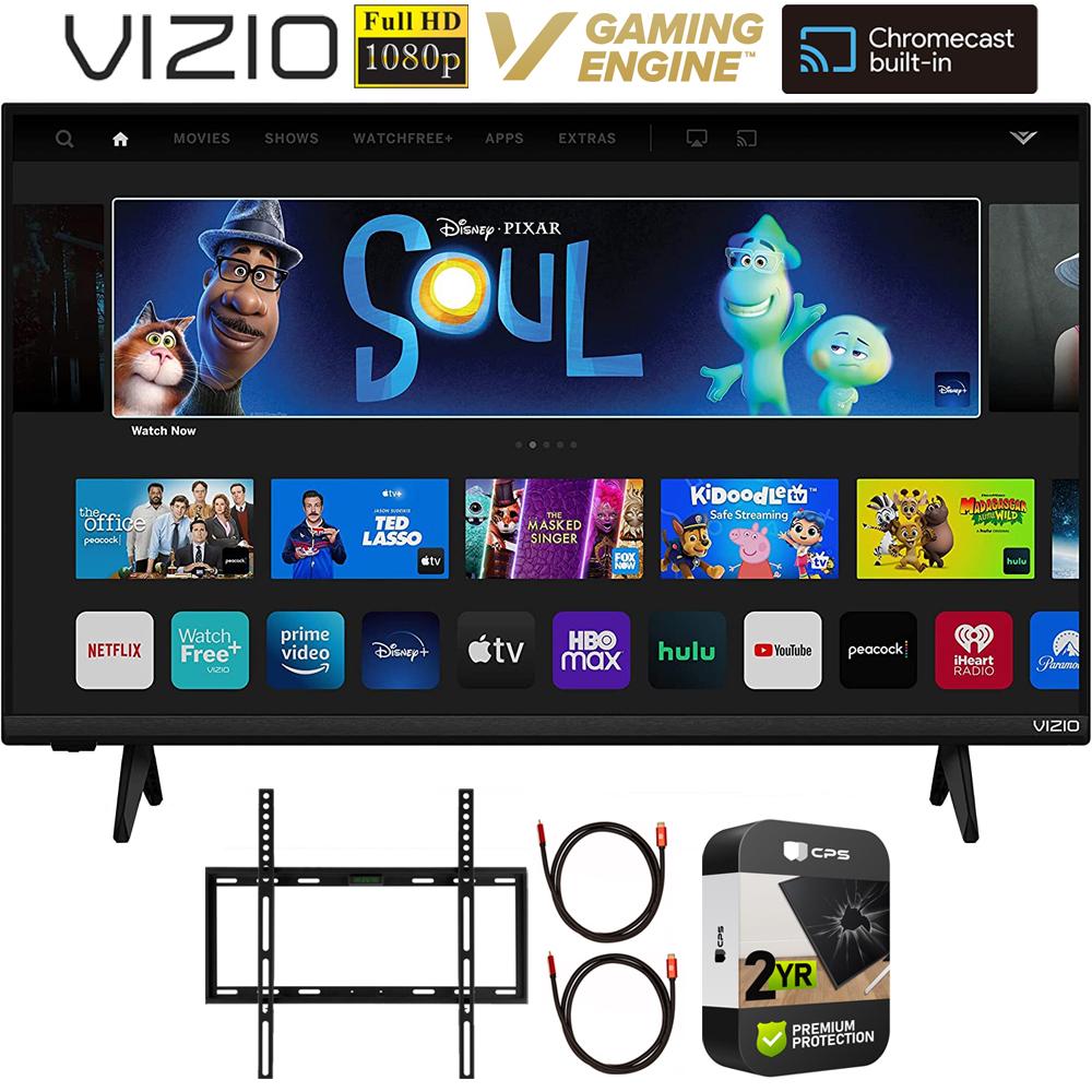 Vizio D32f4-J01 D-Series 32" Full HD 1080p Smart TV, Refurbished + Warranty Bundle