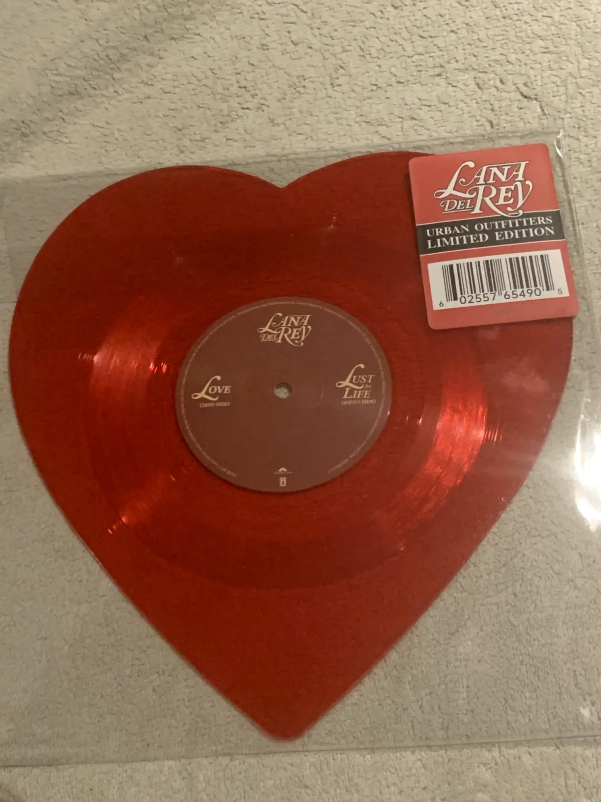 RARE LANA DEL REY Love Lust For Life HEART SHAPED Vinyl 2017 UO
