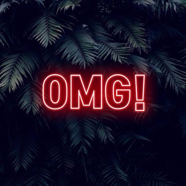 OMG! Outline LED Neon Sign - Planet Neon Made in London Neon Signs
